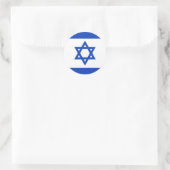 Israel-Flagge Runder Aufkleber (Tasche)