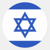 Israel-Flagge Runder Aufkleber (Vorderseite)