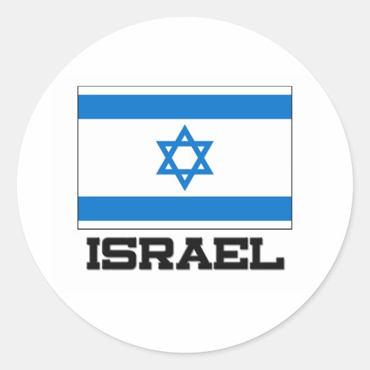 Israel-Flagge Runder Aufkleber (Vorderseite)