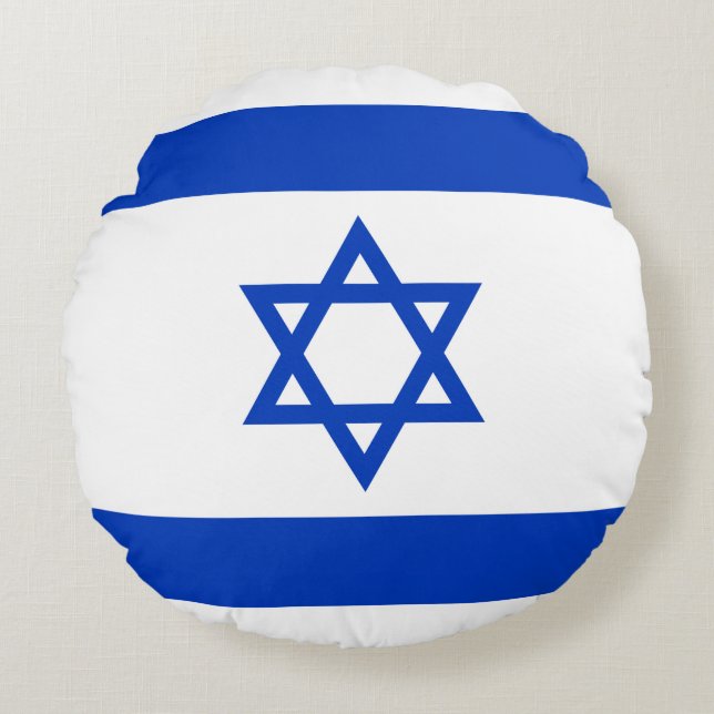Israel-Flagge Rundes Kissen (Vorderseite)
