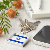 Israel-Flagge Schlüsselanhänger (Seite)