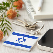 Israel-Flagge Schlüsselanhänger (Vorderseite rechts)