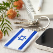 Israel-Flagge Schlüsselanhänger (Vorderseite rechts)