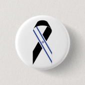 Israel Flagge schwarzes Band Button (Vorderseite)