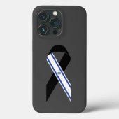 Israel Flagge schwarzes Band dunkelgrau Case-Mate iPhone Hülle (Rückseite)