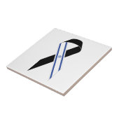 Israel Flagge schwarzes Band Fliese (Seite)
