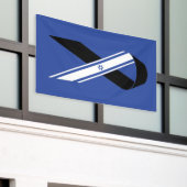 Israel-Flagge Schwarzes Band-Gedenkblau Banner (Äußeres Gebäude)