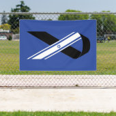 Israel-Flagge Schwarzes Band-Gedenkblau Banner (Insitu)