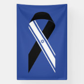 Israel-Flagge Schwarzes Band-Gedenkblau Banner (Vertikal)