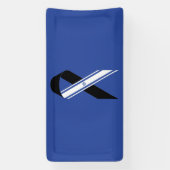 Israel-Flagge Schwarzes Band-Gedenkblau Banner (Vertikal)