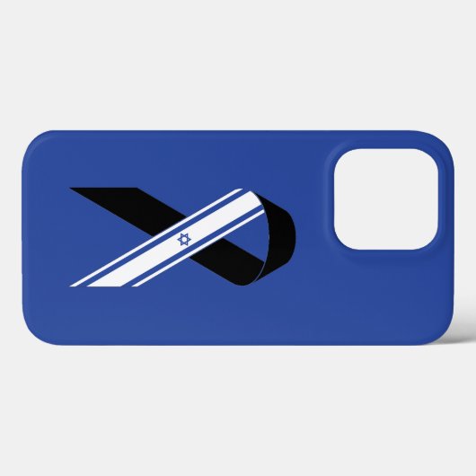 Israel-Flagge Schwarzes Band-Gedenkblau Case-Mate iPhone Hülle (Rückseite (Horizontal))