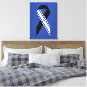 Israel-Flagge Schwarzes Band-Gedenkblau Leinwanddruck (Insitu (Schlafzimmer))