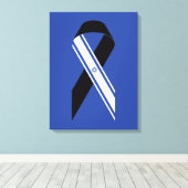 Israel-Flagge Schwarzes Band-Gedenkblau Leinwanddruck (Insitu (Holzboden))