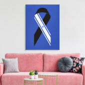 Israel-Flagge Schwarzes Band-Gedenkblau Leinwanddruck (Insitu (Wohnzimmer))