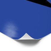 Israel-Flagge Schwarzes Band-Gedenkblau Poster (Ecke)