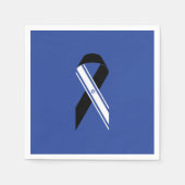 Israel-Flagge Schwarzes Band-Gedenkblau Serviette (Vorderseite)