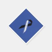 Israel-Flagge Schwarzes Band-Gedenkblau Serviette (Ecke)