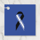 Israel Flagge Schwarzes Band Gedenkstätte Hanukkah Geschenkanhänger (Vorderseite)