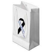 Israel Flagge Schwarzes Band Gedenkstätte Hanukkah Kleine Geschenktüte (Vorderseite Schrägansicht)