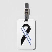 Israel Flagge schwarzes Band Gepäckanhänger (Vorderseite Vertikal)