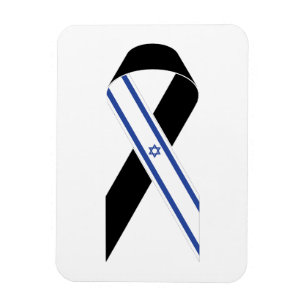 Israel Flagge schwarzes Band Magnet