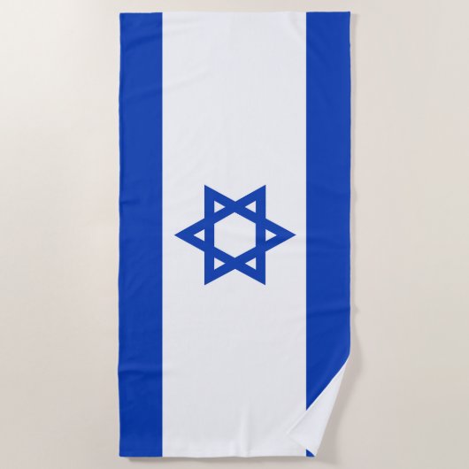 Israel-Flagge Strandtuch (Vorderseite)