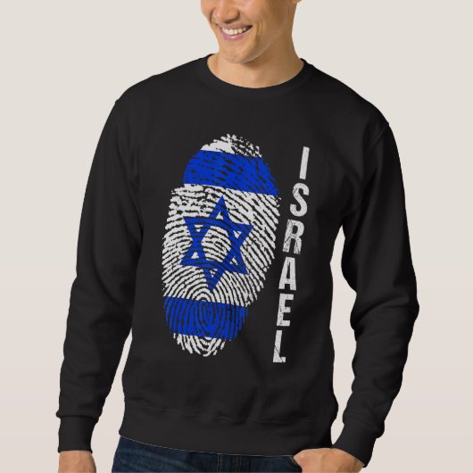Israel-Flagge Sweatshirt (Vorderseite)