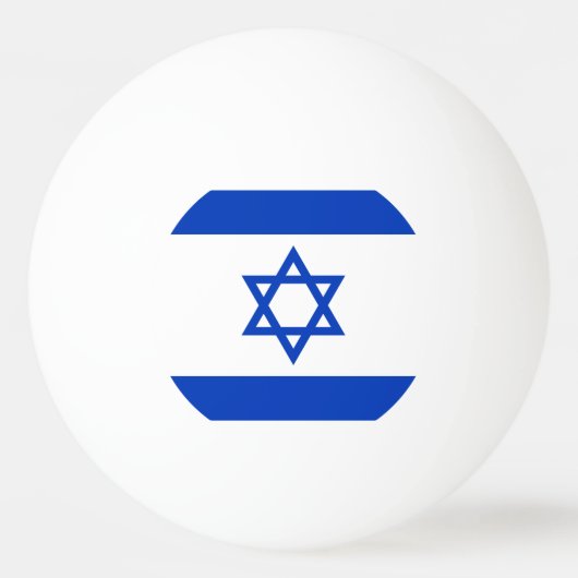 Israel-Flagge Tischtennisball (Vorderseite)