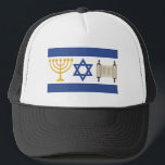 Israel-Flagge Truckerkappe<br><div class="desc">Hat Template</div>