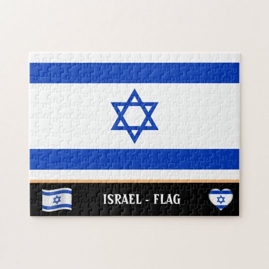 Israel Flagge Und Israelisches Land Israel Puzzle Zazzle De