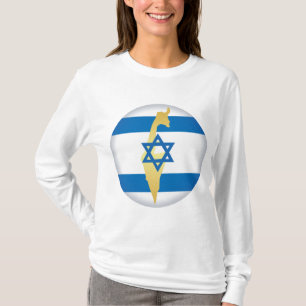 Israel-Flagge und Karte mit blauem Davidstern-Embl T-Shirt