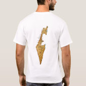 Israel-Flagge und Karten-T - Shirt (Rückseite)