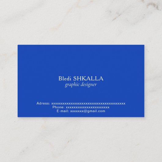 Israel-Flagge Visitenkarte (Rückseite)