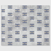 Israel-Flagge von Zion blaues Silber Geschenkpapier (Flach)