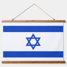 Israel-Flagge Wandteppich Mit Holzrahmen