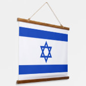 Israel-Flagge Wandteppich Mit Holzrahmen (Gewinkelt)