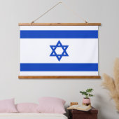 Israel-Flagge Wandteppich Mit Holzrahmen (Schlafzimmer)