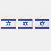 Israel-Flagge Wandteppich Mit Holzrahmen (Dreifach)