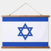 Israel-Flagge Wandteppich Mit Holzrahmen (Vorderseite 2)