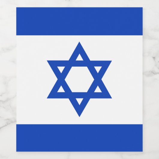 Israel-Flagge Weinetikett (Einzelnes Label)