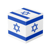 Israel-Flagge Würfel (Rückseite Schrägansicht)