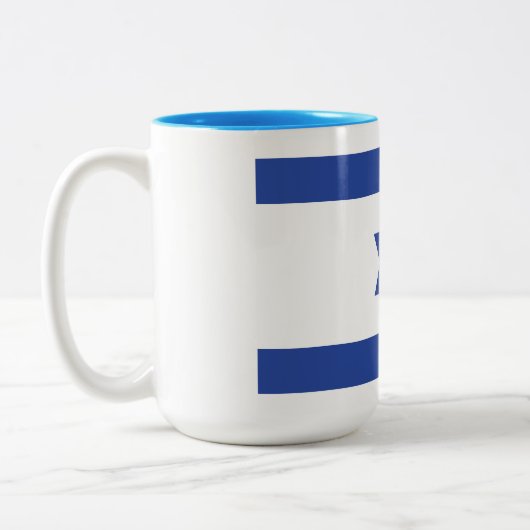 Israel-Flagge Zweifarbige Tasse (Links)
