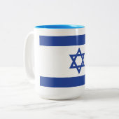 Israel-Flagge Zweifarbige Tasse (Vorderseite Links)
