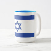 Israel-Flagge Zweifarbige Tasse (VorderseiteRechts)