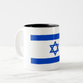 Israel-Flagge Zweifarbige Tasse (Vorderseite Links)