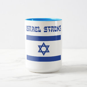 Israel-Flagge Zweifarbige Tasse