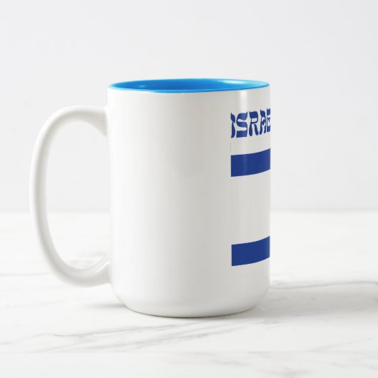 Israel-Flagge Zweifarbige Tasse (Links)