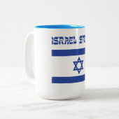 Israel-Flagge Zweifarbige Tasse (Vorderseite Links)