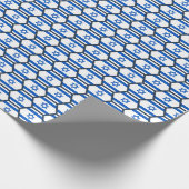 Israel-Flaggen-Bienenwaben-Packpapier Geschenkpapier (Ecke)