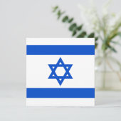 Israel-Flaggen-Einladung Einladung (Stehend Vorderseite)